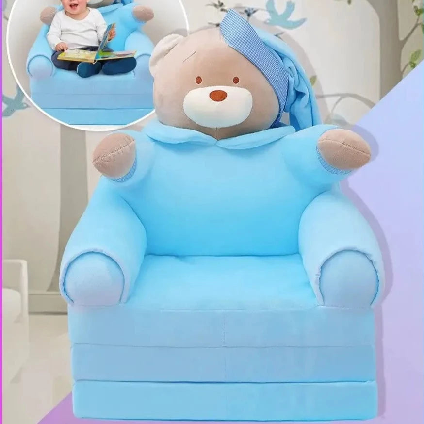 3 Layer Baby Arm Chair, Teddy Bear Sofa Come Bed For Babies, Sofa Seat For Baby