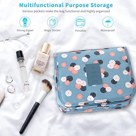 Travel Hook Cosmetic Bag, Hanging Dry Wet Separation Bag, Waterproof Cosmetic Bag, Portable Toiletry Storage Bag, Multifunction Travel Hanging Pouch, Beautician Folding Makeup Bag, Monument Hanging Toiletry Bag, Folding Makeup Bags