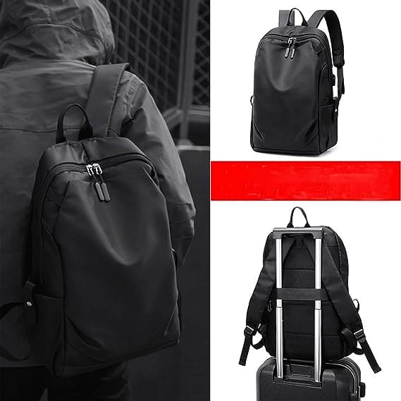 Casual Laptop Backpack, Unisex Softback Laptop Bag, Business Backpack with USB Interface, Unisex Travel Casual USB Charger back Bag