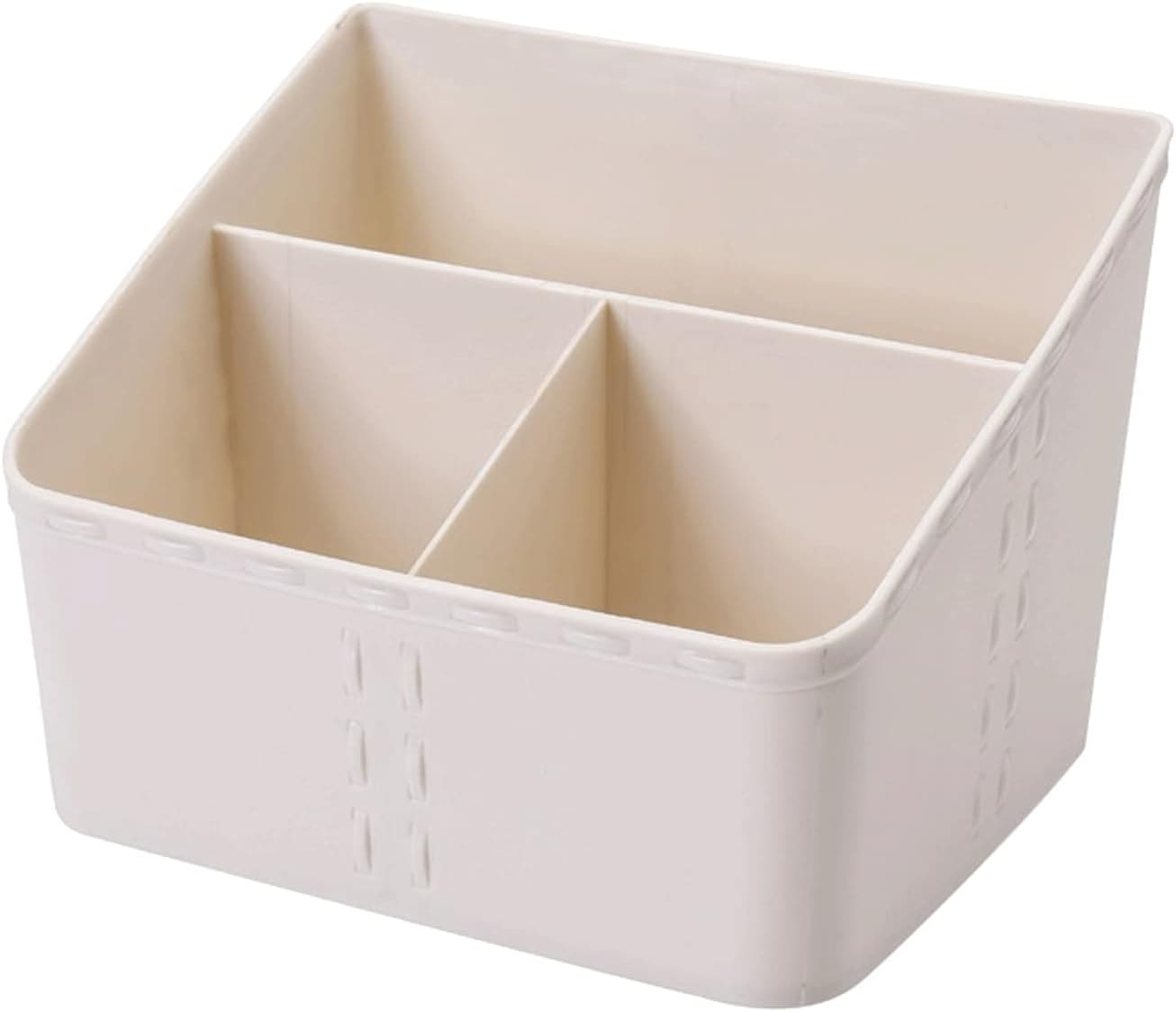 Desktop Sundries Storage Box, 3 Compartment Tableware Organizer, Multifunctional Plastic Storage Container, Drawer Home Office Organizer, Kitchen Bathroom Storage Box