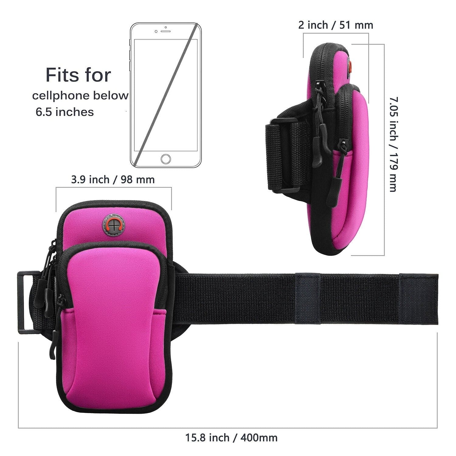 Sports Arm Bag Workout Phone Holder Running Mobile Phone Arm Bag Wa eveen.pk