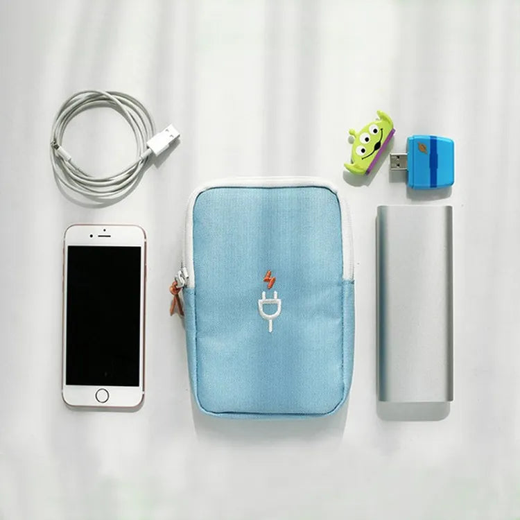 Gadget Organizer Bag, Portable Power Bank Pouch, Travel Digital Electronics Storage Bag, Multipurpose Storage Carrying Case Pouch, Waterproof Travel Cord Organizer Case