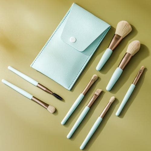 Set Of 8 Professional Makeup Brushes, Mini Travel Portable Soft Makeup Brushes,  Soft Fluffy Makeup Brush Set, Foundation Blush Powder Eyeshadow Concealer Tools with Bag