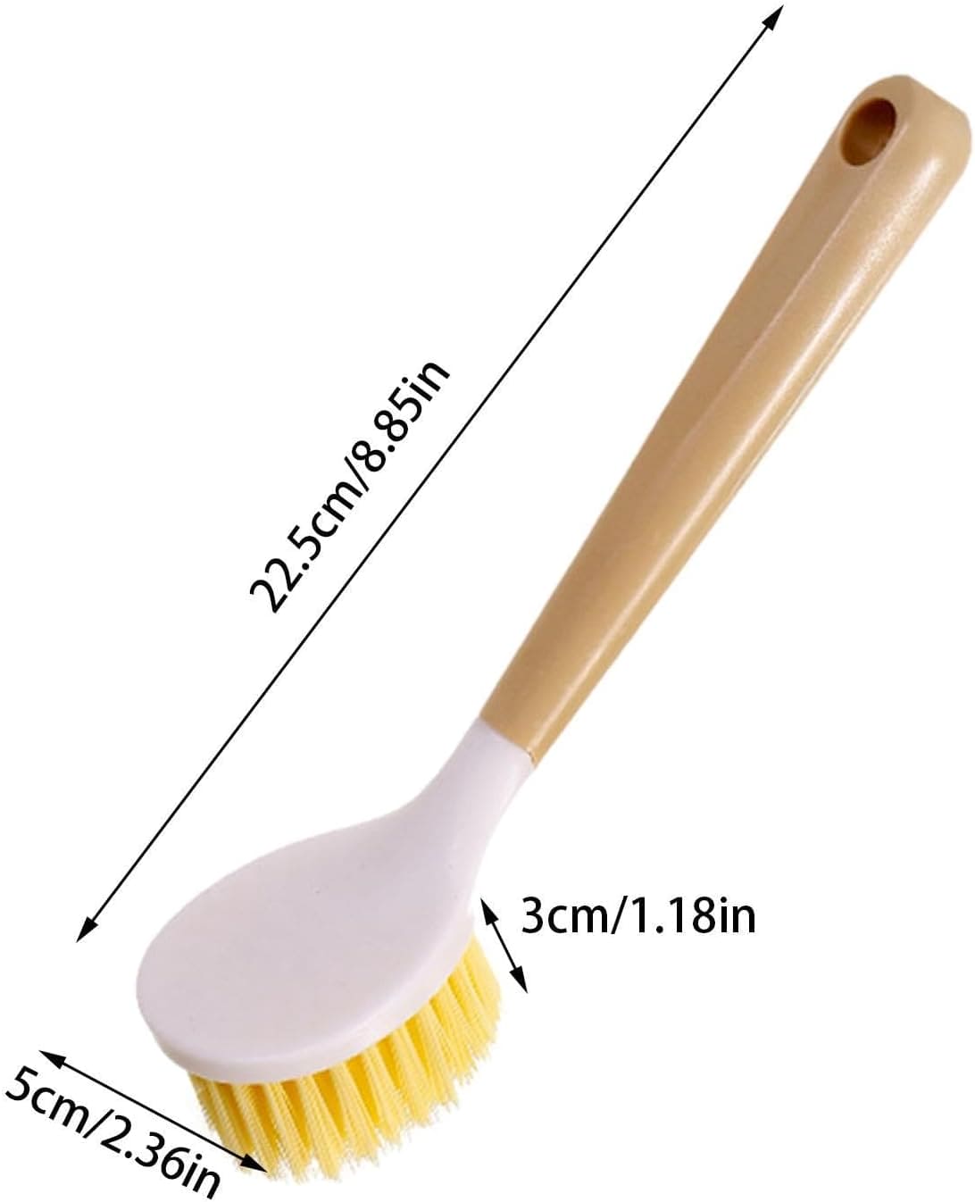 Dish Scrubbing Brush, Wooden Handle SIGA Dish Brush, Kitchen Scrubbing Brush, Washing Up Brush, Kitchen Bathroom Washing Scrubbing Brush With Small Handle, Shower Cleaning Brush, Non Stick Kitchen Multifunctional Cleaning Brush, Pot Scrubbing Brush