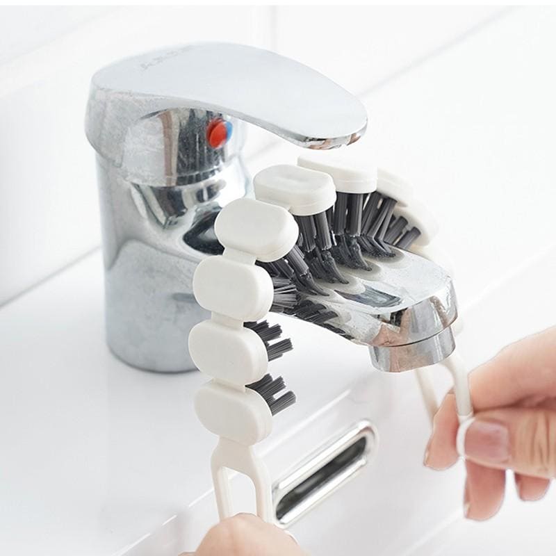 Curved Cleaning Brush, Multifunctional 360 Flexible Brush, Grip Gentle Bristle Effective Crevice Brush