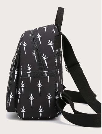 Plant Graphics Bag Pack, Large Capacity Outdoor Travel Backpack, Waterproof Outdoor Travel Bag, Soft Toddler Bag, Girls University Shoulder Bag