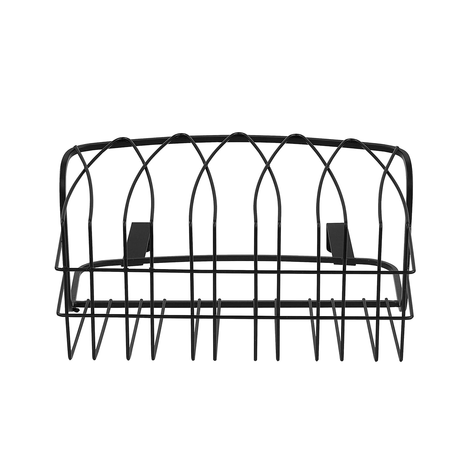 Spectrum Storage Basket, Mech Black Steel Wire Basket, Sink Organization for Kitchen and Bathroom, Diversified Twist Cabinet Door Basket, Multifunctional Wire Storage Rack