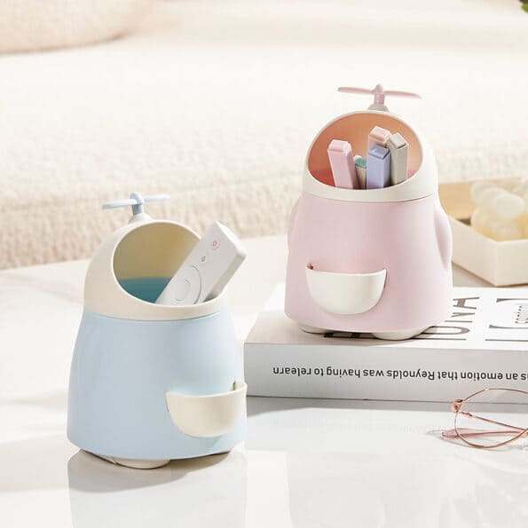 Cute Eve Storage Bucket, Cute Student Pen Holder With Sharpener, Multifunctional Desktop Makeup Brush Storage Box, Mini Desktop Trash Can, Pencil Holder With Chipper