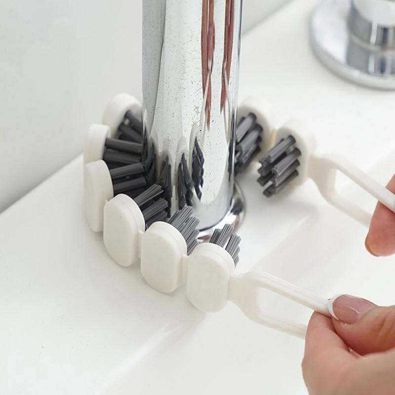 Curved Cleaning Brush, Multifunctional 360 Flexible Brush, Grip Gentle Bristle Effective Crevice Brush