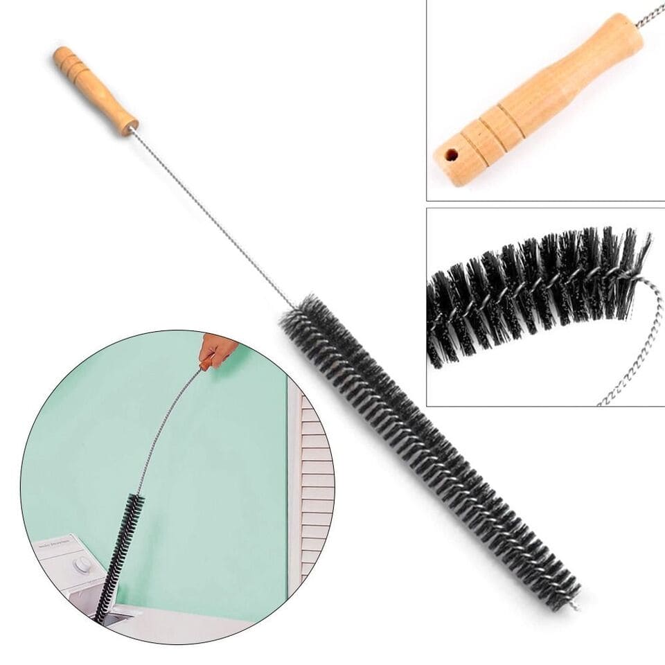 Bendable Vent Cleaning Brush, Wooden Handle Nylon Duster Brush, Flexible Long Multipurpose Duster, Household Coil Curling Brush