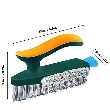 4 In 1 Crevice Cleaning Brush, Deep Cleaning Scraper, Multifunctional Household Cleaning Tools, Tile Grout Cleaner Brush with Squeegee, Multifunctional scrubbing Floor Brush for Cleaning Corner Window Sink Kitchen, V Shaped Cleaning Brush
