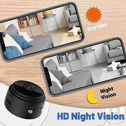 Mini Smart Camera, Network Monitor Security IR Camera, Home Security Wireless Camera, Hidden Spy Camera, Small Indoor Outdoor White Video Recorder Cam, WiFi Motion Detects Magnetic Camera, Small HD Nanny Cam with Night Vision & Motion Detection