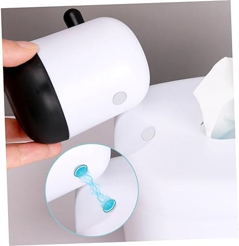 Happy Cow Tissue Box With Holder, Plastic Toothpicks Tissue Dispenser, Cartoon Cow Decorative Plastic Tissue Box, 2 in 1 Multifunctional Toothpick Holder Tissue Box, Facial Paper Dispenser Organizer for Bathroom Home