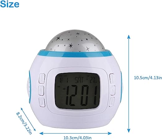 Projector Alarm Clock, Music Alarm Clock, Starry Star Sky Projection Digital Clock, Children Room Projector Lamp Night Light Project, Ceiling Projection Alarm Clock Music Lamp, Bedroom Night Light Digital Alarm Clocks LED Projector