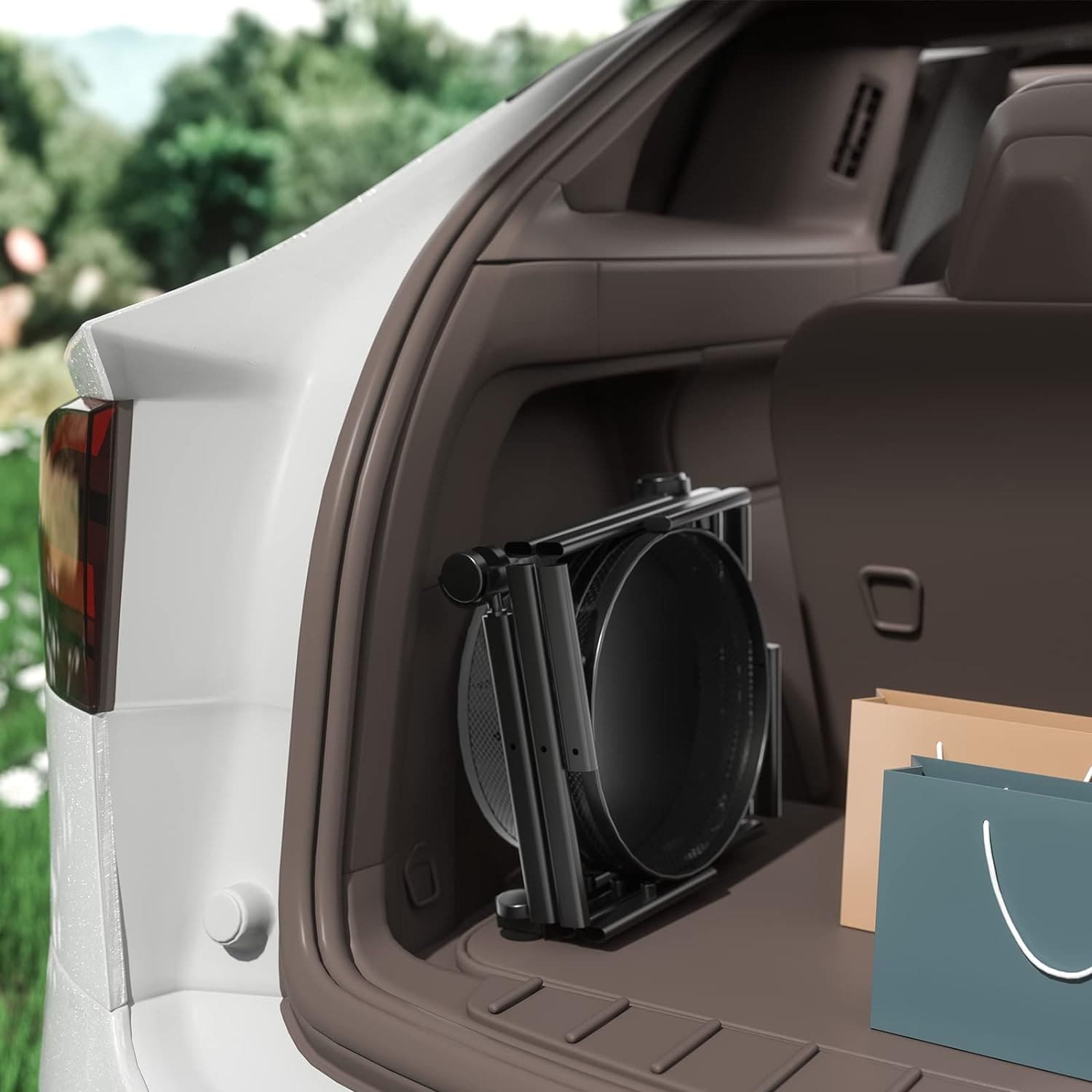 3 Layer Folding Storage Cart, Flexible Food Trolley, Home Snack Vegetables Storage Rack with Wheels, Multifunctional 3 Tier Storage Cart