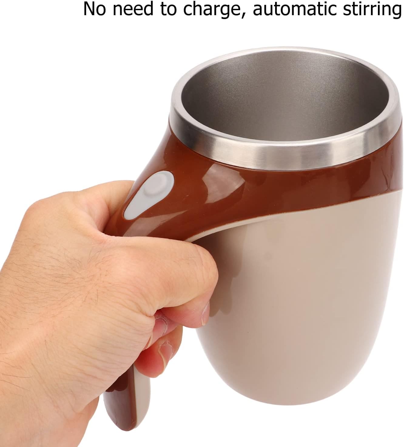 Self Stirring Coffee Mug,  Automatic Magnetic Stirring Coffee Cup, 380mL Auto Mixing Mug with Lid, Rechargeable Magnetic Coffee Mug, Electric Smart Mixer Coffee Cup, Stainless Steel Self Mixing Coffee Cup, Portable Stirring Cup