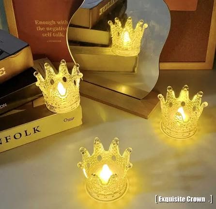 Crown Night Light, Home Decor Crown Nightlight, Decoration Ornament Wedding Romantic Candles Light