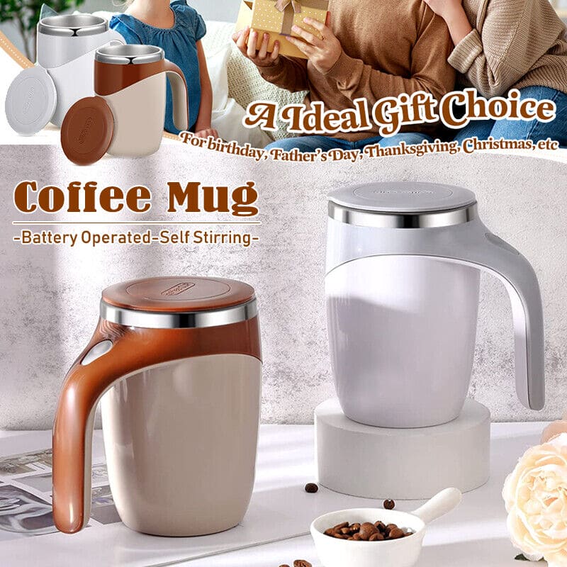 Self Stirring Coffee Mug,  Automatic Magnetic Stirring Coffee Cup, 380mL Auto Mixing Mug with Lid, Rechargeable Magnetic Coffee Mug, Electric Smart Mixer Coffee Cup, Stainless Steel Self Mixing Coffee Cup, Portable Stirring Cup