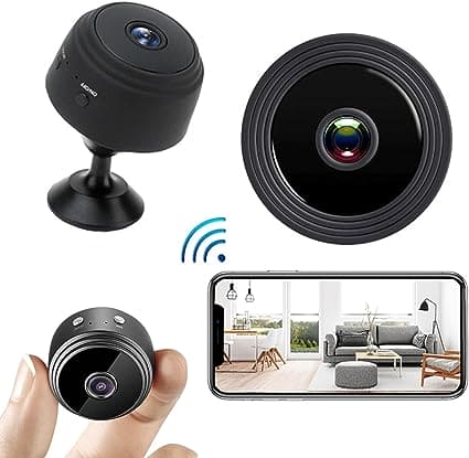 Mini Smart Camera, Network Monitor Security IR Camera, Home Security Wireless Camera, Hidden Spy Camera, Small Indoor Outdoor White Video Recorder Cam, WiFi Motion Detects Magnetic Camera, Small HD Nanny Cam with Night Vision & Motion Detection