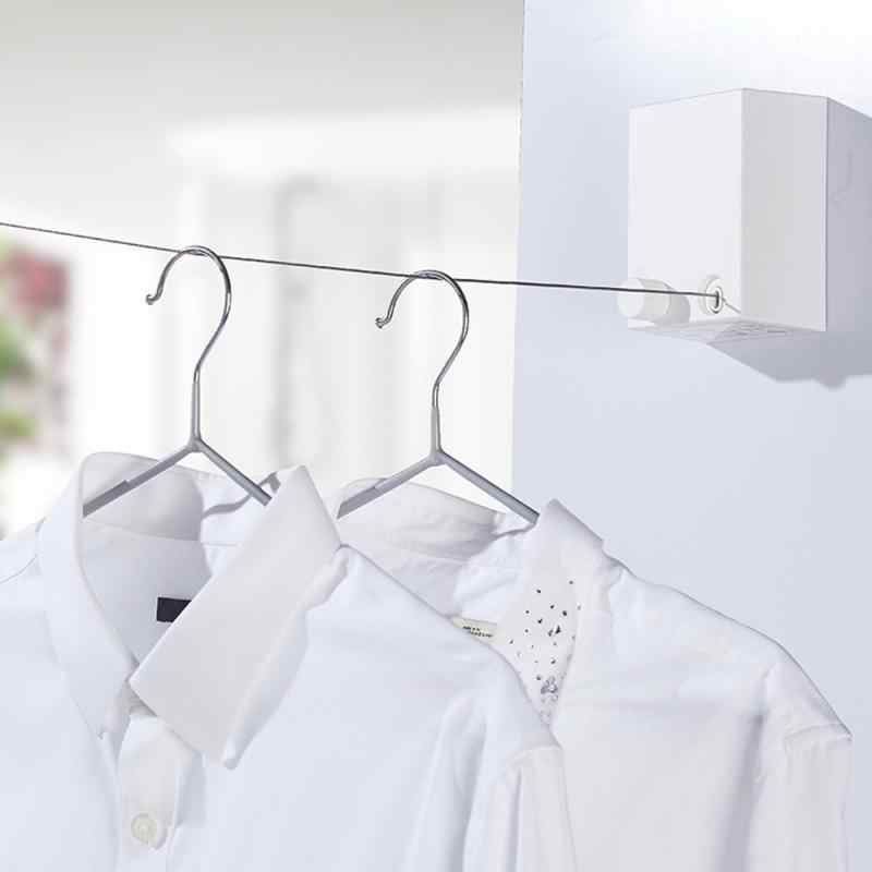 Telescopic Clothesline, Retractable Clothes Hanger Rope, Wall Mounted Drying Rope, Laundry Rope Hanger, Creative Outdoor Indoor Retractable Clothesline Rope, Stainless String Clothesline Rope, Heavy Duty Washing Line for Drying Clothes