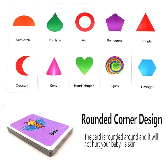 English Word Learning Flash Card For Kids, Visual Stimulation Cards for Toddlers, Cartoon Flashcards for Newborn Babies Kids, Fun Learning and Educational Kids Cards, Memory Training  Learning Cards, Montessori Baby Learning Cards