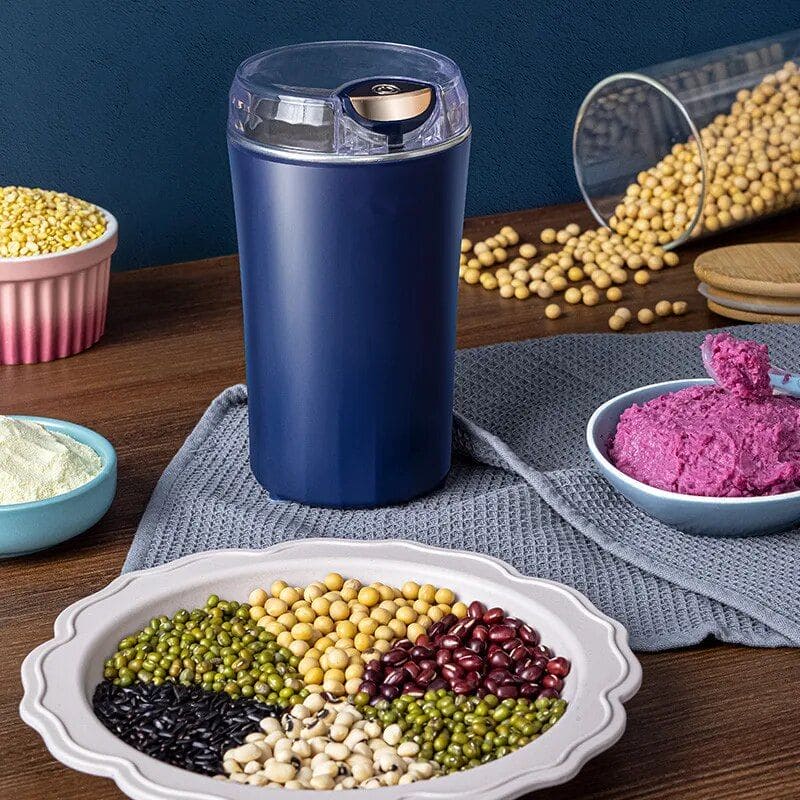 Friendly Kitchen Grinder, Electric Semi Automatic Grinder, 200W Powerful Spice Crusher, Portable Multifunctional Grinder, Stainless Steel Nut Electric Coffee Grinder, Household Powder Grinding Machine