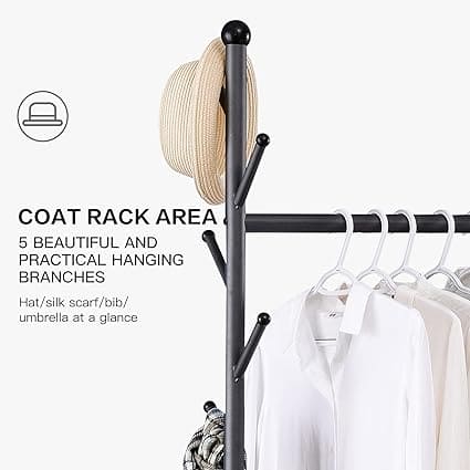 Double Pole Rack, Folding Cloth Rack, Rolling Garment Rack, Rolling Clothes Organizer with Wheels, Simple Clothes Storage Shelf, Household Shelf Living Room Clothes Storage Rack, Bathroom Indoor And Outdoor Rack, Home Clothes Drying Rod