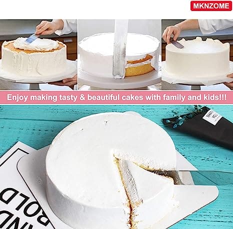Stainless Steel Cake Icing Spatula, Professional Stainless Steel Cake Icing Spatula, Butter Cream Icing Frosting Knife, Steel Palette Knife Scraper With Wooden Handle, Offset Frosting Angled Icing Spatula, Kitchen Cake Decoration Tools