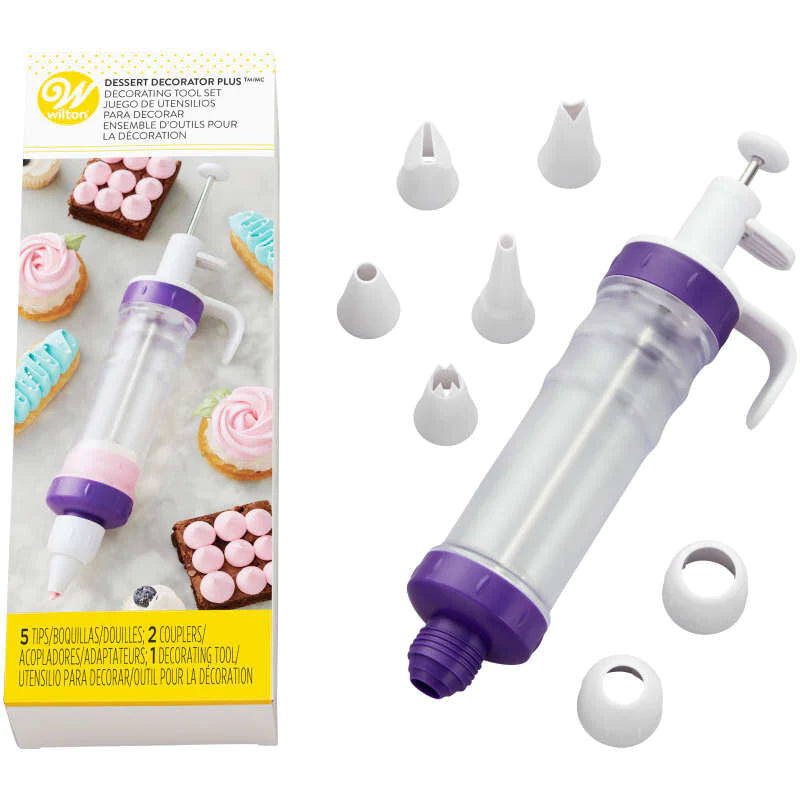 Dessert Ice Injector, Handy Cake Decorating Tool. Dessert Decoration DIY Pastry Syringe, Cake Decorating Tool, Cupcake Filling Injector, Wilton Dessert Decorator Plus Cake Decorating And Icing Tool, Cake Cream Piping Syringe