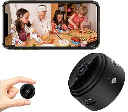 Mini Smart Camera, Network Monitor Security IR Camera, Home Security Wireless Camera, Hidden Spy Camera, Small Indoor Outdoor White Video Recorder Cam, WiFi Motion Detects Magnetic Camera, Small HD Nanny Cam with Night Vision & Motion Detection