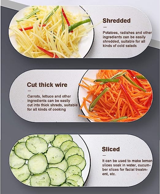 Artifact Vegetable Cutting Shredder, Household Multifunction Slicer Grater, Double Draining Hand Guard Design Fruit Peeler, Professional Grater With Adjustable Blades, Manual Vegetable Cutter, Kitchen Salad Food Chopper With Container And Drain Basket