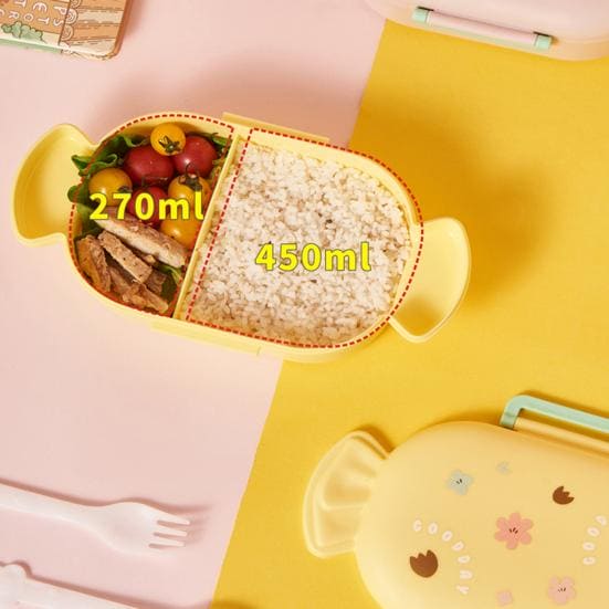 Candy Shaped Lunch Box, 2 Compartment Cute Lunch Container, Food Grade Plastic Lunch Box, Portable Hermetic Bento Box