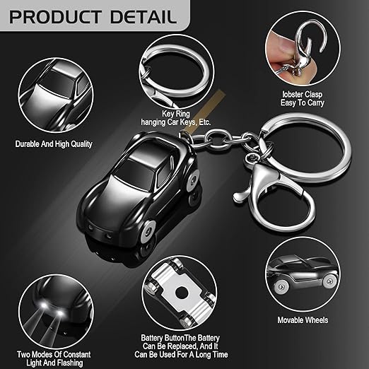 Car Keychain, Fashionable Car Keychain, Car Pendant Keychain For Car Lovers, Luminous Key Holder, Key Decoration Key Ring