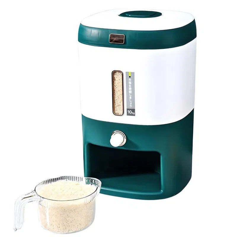 10Kg Automatic Rice Box, Elegant Dispenser Container, Food Tank Rice Organizer, Multipurpose Cereal Dry Food Storage Box, Large Food Storage Container With Locking Lid, Grain And Oatmeal Storage Container