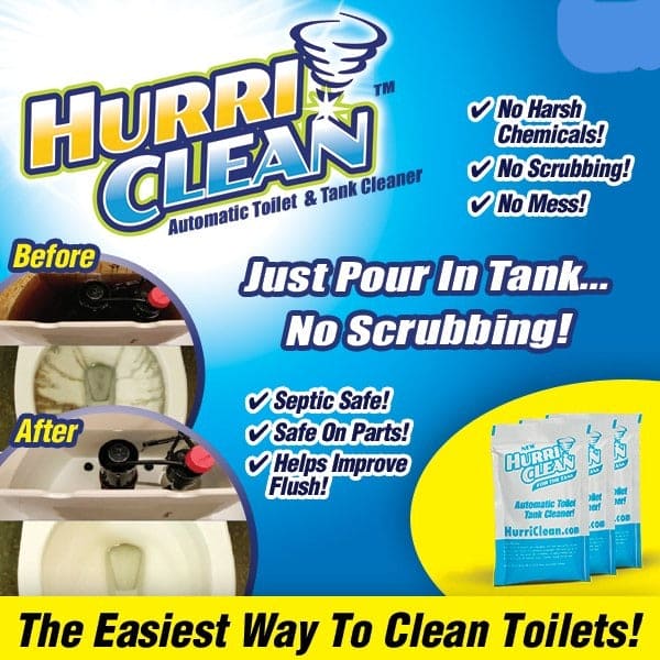 Pack Of 3 Hurri Clean Toilet Cleaning Powder, Automatic Toilet Bowl & Tank Cleaner, Sink & Drain Cleaner Powder, Bathroom Kitchen Drain Wash Powder