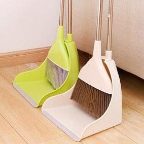 Broom And Dustpan Set, Soft Bristle Broom and Dustpan, Large Long Broom for Indoor/Outdoor Sweeping, Durable Removable Broom and Dustpan Stand, Household Plastic Broom, Dustpan Set, Broom Sweeping Artifact Wiper, Home Room Office Lobby Floor Use Dust Pan