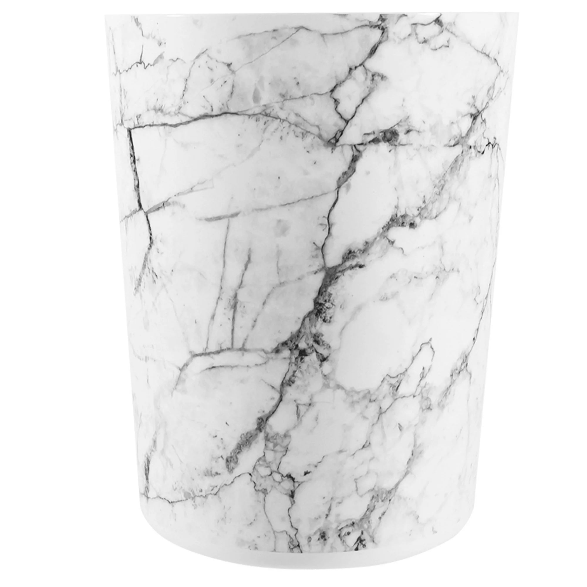 Marble Pattern Trash Bin, Office Bathroom Kitchen Flip Trash Bin, Plastic Living Room Bedroom Garbage Box