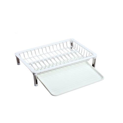 White Cloud Dish Drainer Rack, 3 In 1 Kitchen Sink Drying Rack, Washing Holder Basket Organizer With Tray, Multifunction Dish Rack, New Utensils Cutlery Organizer