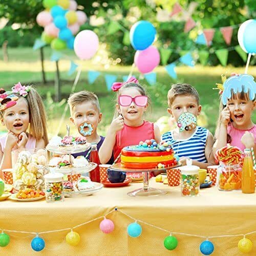 22 Pcs Donut Birthday Props, Donut Photo Booth Props, DIY Donut Birthday Party Selfie Props, Theme Birthday Party Celebration and Decoration