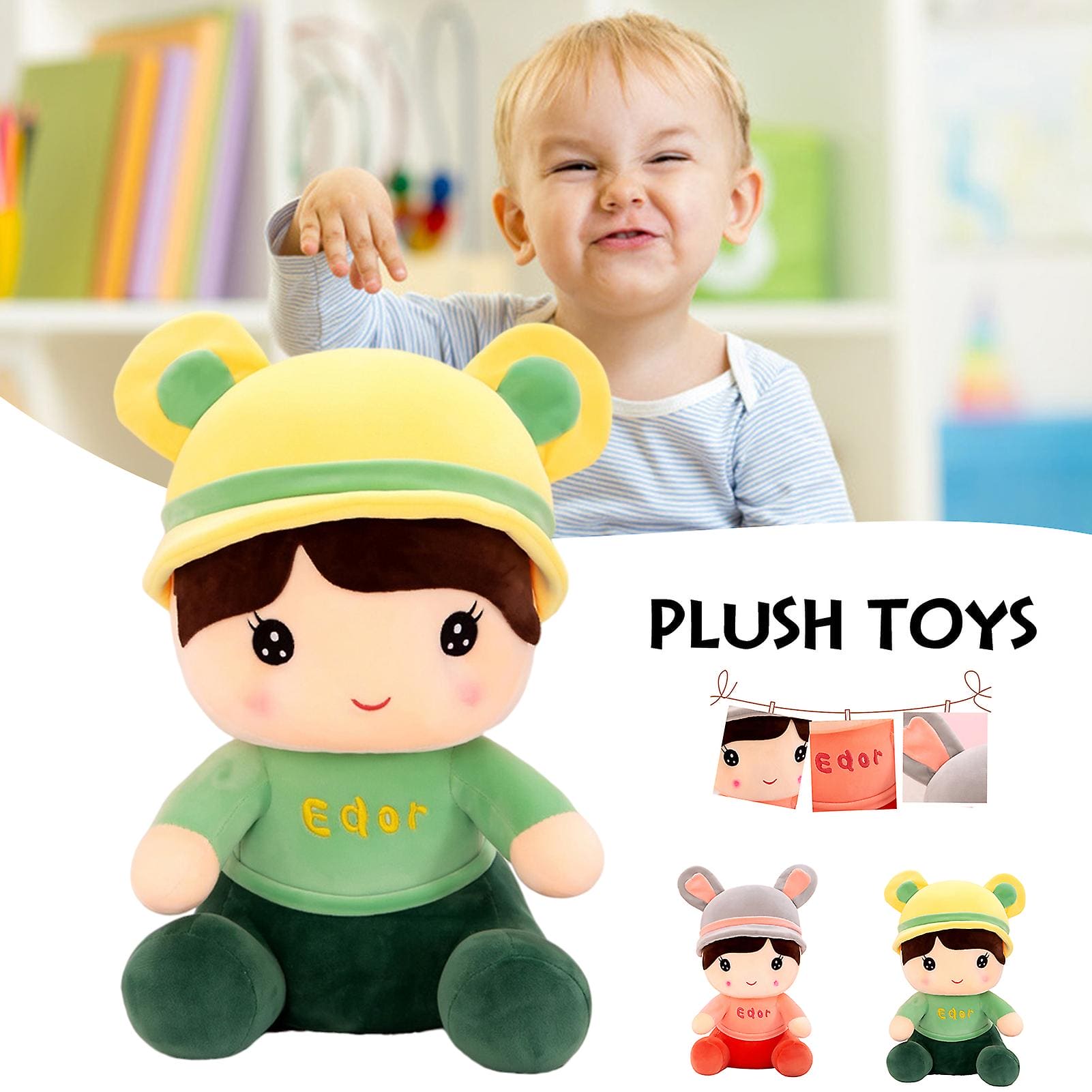 Banana Hat Baby Plush Toy, Soft Kids Plush Toy, Doll Stuffed Toy