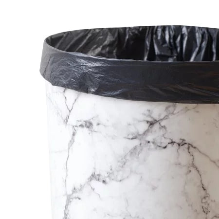 Marble Pattern Trash Bin, Office Bathroom Kitchen Flip Trash Bin, Plastic Living Room Bedroom Garbage Box