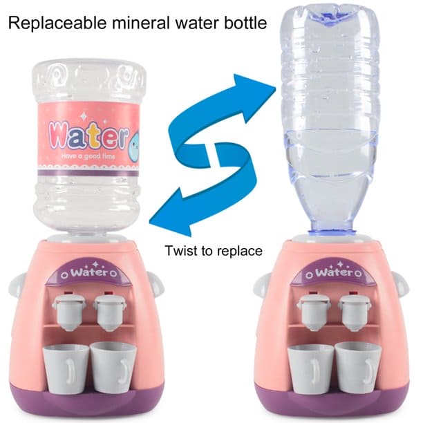 Dual Faucet Mini Water Dispenser, Beverage Dispenser Toy, Easily Press Role Playing Drinking Dispenser Toy, Cute Educational Water Drinking Fountain Toy for Kids, Simulation Water Dispenser, Detachable Double Outlet Kids Water Dispenser for Outdoor Play