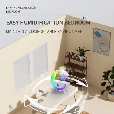 G Lamp Diffuser, Anti Gravity Humidifier, Water Drop Levitating Countercurrent Humidifier, LED Night Light Water Drop Sprayer, Table Lamp Home Office Sprayer, Water Droplet Mist Maker, Creative Aromatherapy Machine Home Fogger Diffuser