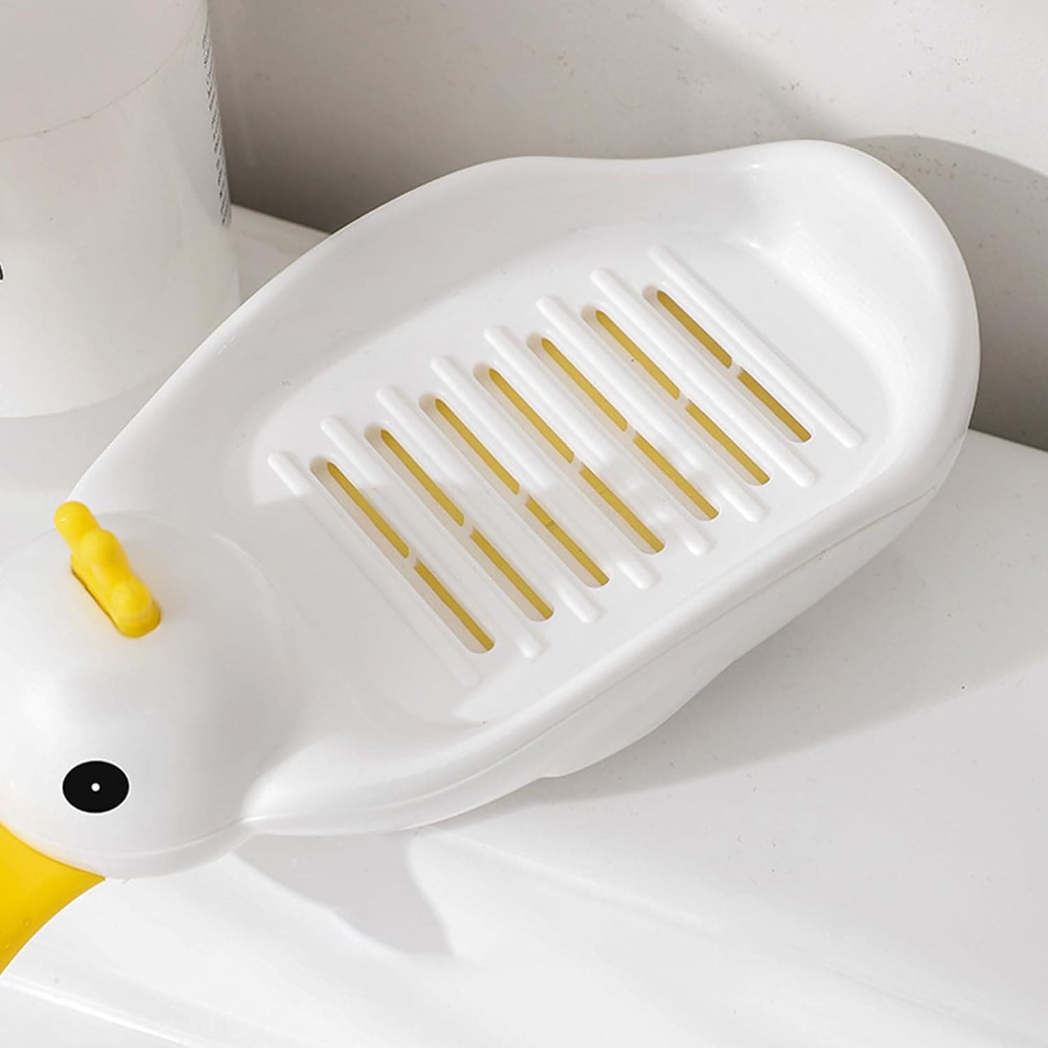 Crown Duck Soap Dish, Cute Duck Soap Dish With Drain, Double Wall Soap Box, Separatable Cartoon Soap Box, Bathroom Kitchen Sink Countertop Soap Box