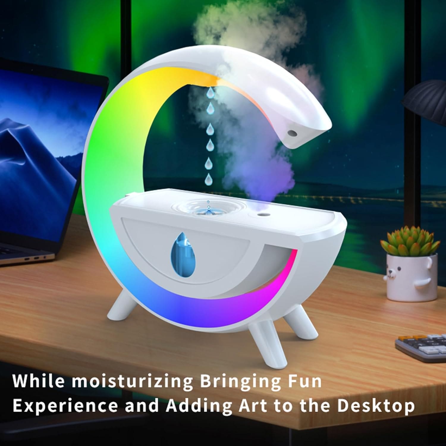 G Lamp Diffuser, Anti Gravity Humidifier, Water Drop Levitating Counte ...