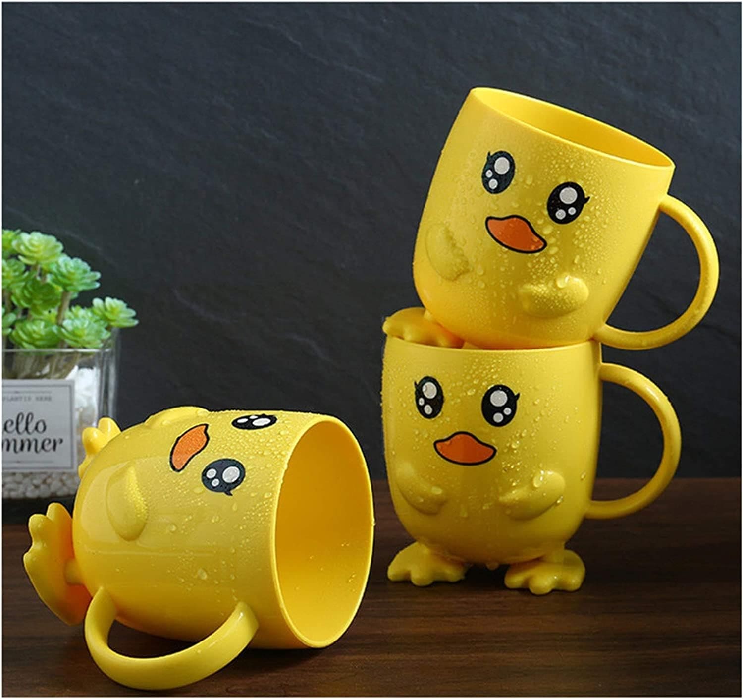 Duck Mouthwash Cup, Bathroom Tumbler Toothpaste Holder With Handle, Mouthwash Home Travel Cups, Cute Children Toothbrush Clean Cup, Baby Toothbrush Mug