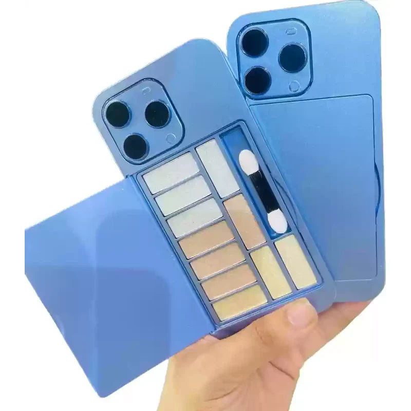 iPhone Makeup Palette, 11 Color Eyeshadow Palette with Mirror Back, Eyeshadow Highlighter Blusher Palette