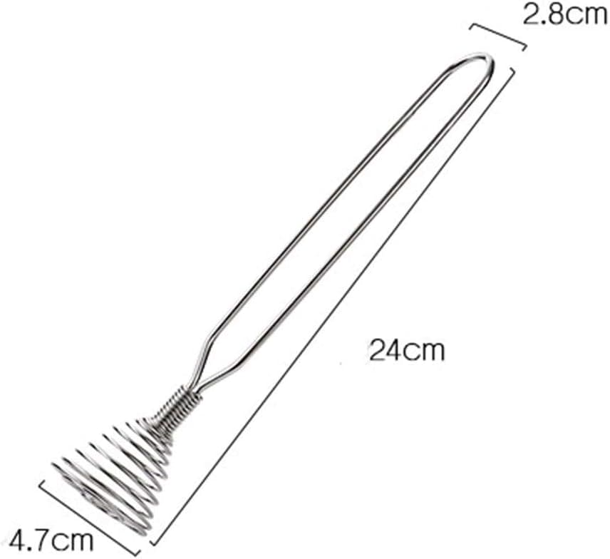 Spiral Head Egg Beater, Stainless Steel Spring Swirling Beater, Hand Mixer Kitchen Tool for Mixing, Manual Hand Mixer