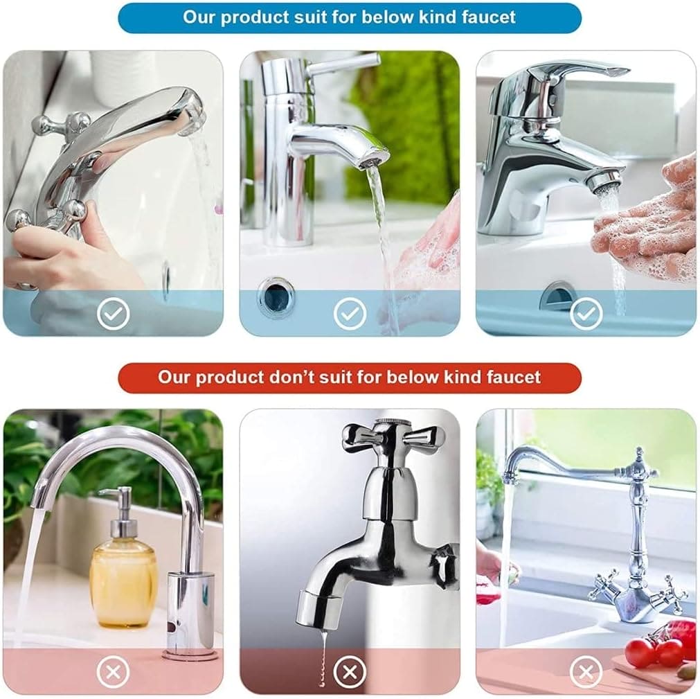 Hand Washing Extender, Silicon Water Saving Nozzle, Children Sink Handle Extension, Tap Anti Splash Extender, Kitchen Bathroom Faucet Splash Water Extender Nozzle