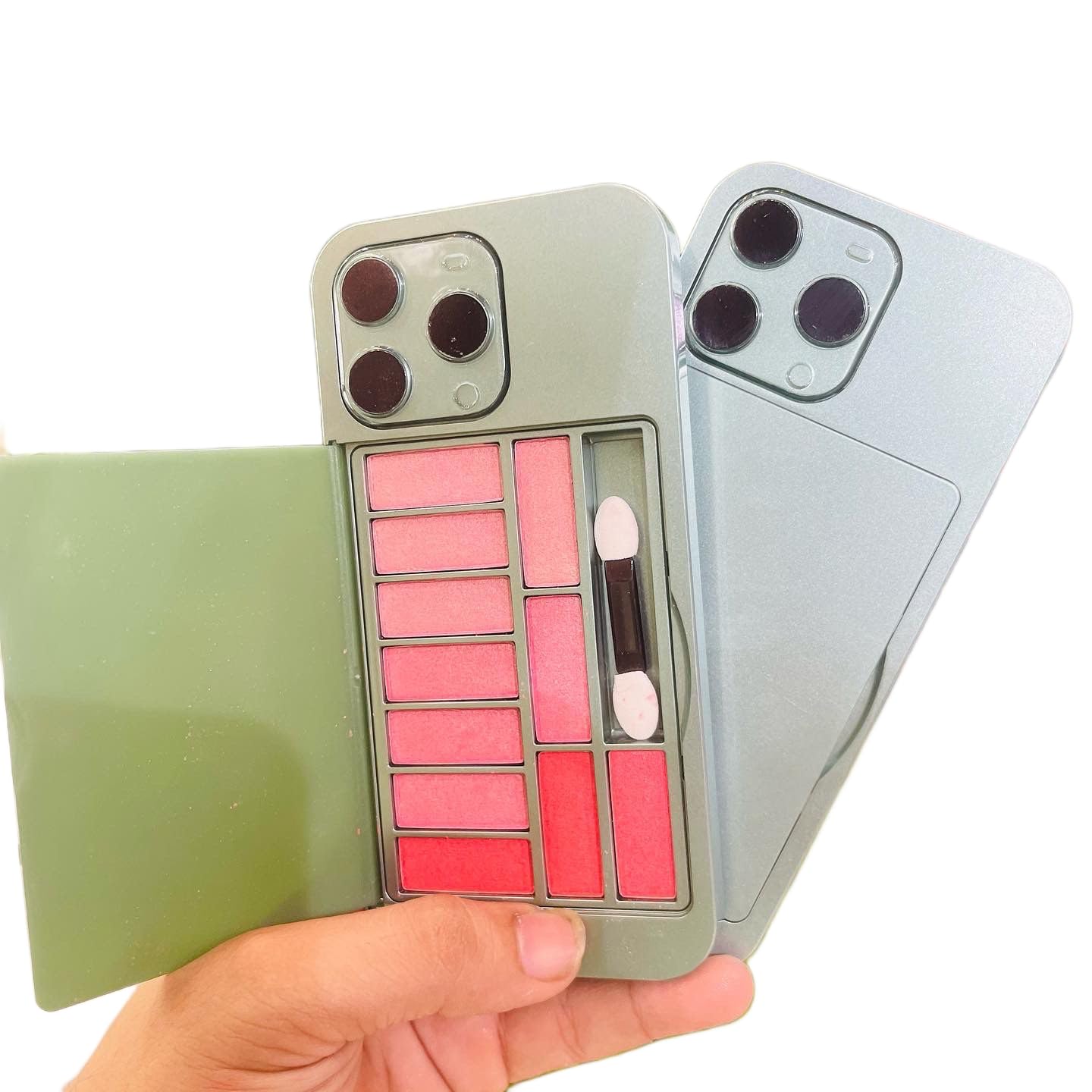 iPhone Makeup Palette, 11 Color Eyeshadow Palette with Mirror Back, Eyeshadow Highlighter Blusher Palette